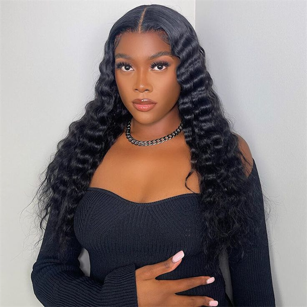 Glueless Loose Deep Wave HD Lace Closure Wig